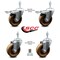 Service Caster 4 Inch High Temp Phenolic Swivel 3/8 Inch Stem Caster Total Lock Brake SCC, 2PK SCC-TSTTL20S414-PHRHT-381615-2-S-2 - alternate 4